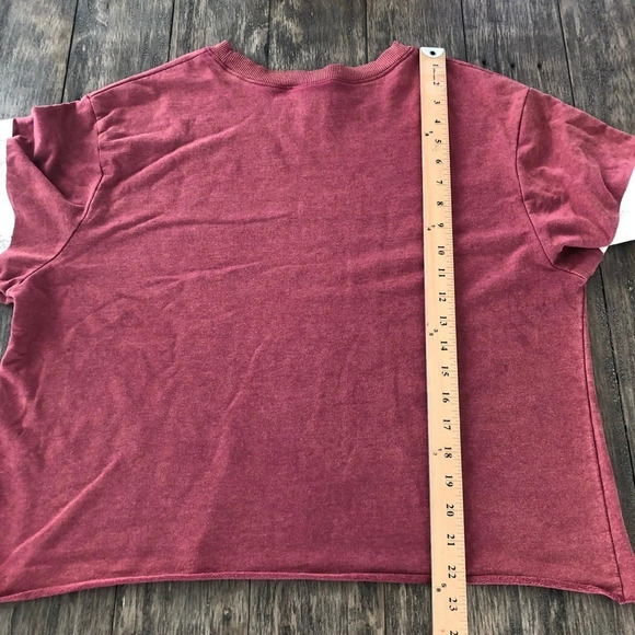 Modern Lux size XXL Football Sundays Graphic Sweatshirt Top Cropped College NFL - Picture 4 of 5